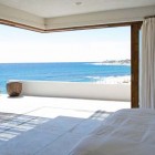 Bedroom Design Grey Fascinating Bedroom Design Of Villa Grey Cape With White Bed Linen White Concrete Floor And White Colored Curtain Interior Design Fabulous Relaxing Interior From Villa Grey Cape In Mexico