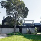 Blake Street Exterior Fascinating Blake Street Residence Design Exterior Applied White Door Garage And Exposed Stone Wall Beside It Dream Homes Attractive Home Design With Eco-Friendly Interior Atmosphere