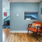 Hallway Design Corbino Fascinating Hallway Design Inside The Corbino House Applied Orange Leather Armchair And Colorful Pillow Ideas Decoration Beautiful Modern House With Sleek And Efficient Room Arrangement