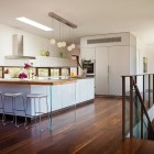 Kitchen Area Countertop Fascinating Kitchen Area With Wooden Countertop At The Pacific Palisades Residence Chimera Interiors Dream Homes Elegant Retro Interior Design In Modern Uphill Residence Design