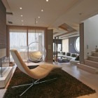 Relaxing Spot Panorama Fascinating Relaxing Spot Design Of Panorama Voulas House With Glass Egg Chair And Dark Brown Floor Made From Wooden Veneer Dream Homes Stunning Modern Luxury Villa With Gorgeous Family Room In Athens