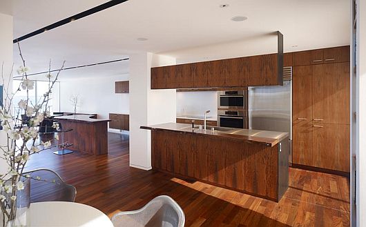 Wooden Kitchen Lavish Fashionable Wooden Kitchen Cabinet Inside Lavish Ludwig Penthouse With Rounded Dining Table And Fiberglass Chair Set Apartments Luxury Penthouse Apartment In San Francisco With Sophisticated Accents