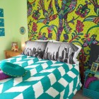 Cool Rooms Painted Fresh Cool Rooms For Teenagers Painted In Light Green With Beautiful Bird Themed Mural Installed On Center Wall Bedroom Stylish Bedroom For Teenagers Playing Decoration In Various Styles