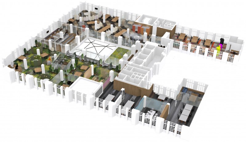 Floor Plan Jwt Good Floor Plan Design In Jwt House Showing Green Area Are Planters And The Other Building Also Interior Design  Elegant Contemporary Art For Interior Of Old Fashioned Office