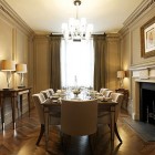 Looking Dining Applied Good Looking Dining Room Design Applied In Belgravia Property In London With Glass Table And Cream Chairs Included Big Fireplace Ideas Dream Homes Classic And Elegant Modern Home With Luxurious Interior Design Themes