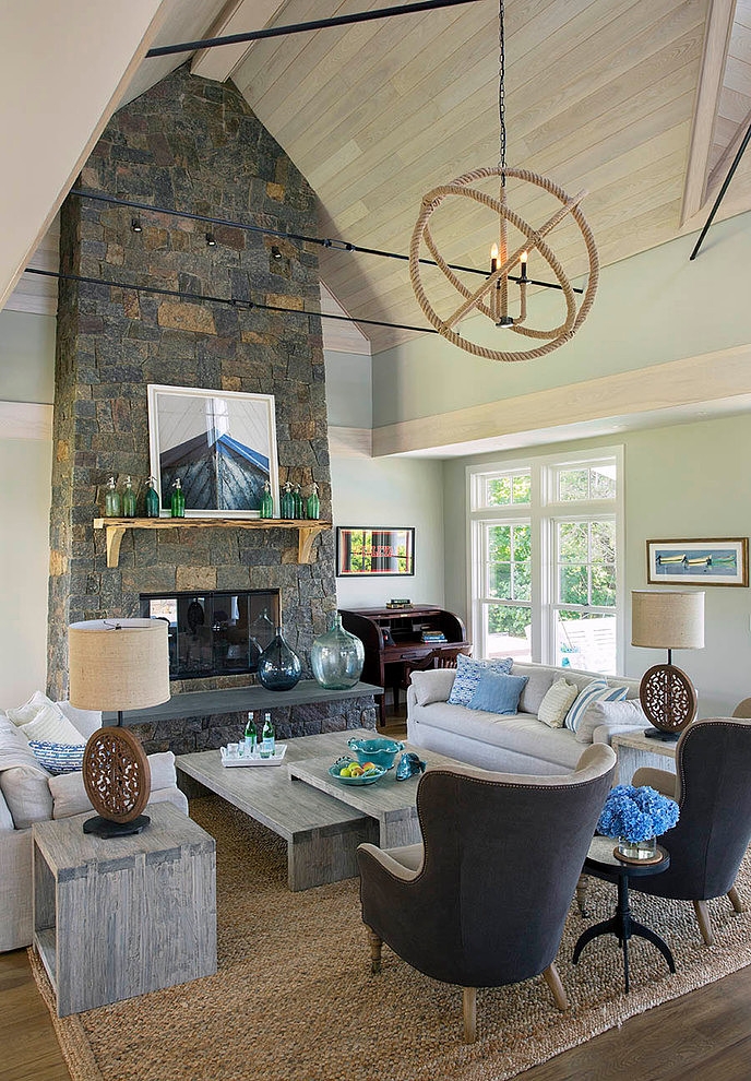 Family Room Solid Gorgeous Family Room Design With Solid Wood Coffee Table And White Toga Also Cream Carpet Falmouth Residence Marthas Vineyard Interior Design Fabulous Classic Interior Decoration With Surrounding Windows Design