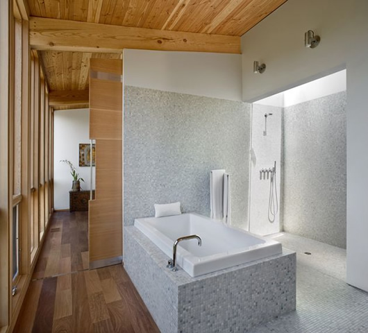 Modern Cottage Design Gorgeous Modern Cottage Bathing Space Design Combines White Wall Painting And Grayish Marble Wall Decor In Sebastopol Residence Dream Homes  Gorgeous Modern Residence Full Of Warm Tones And Cozy Textures