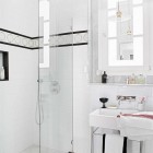 Bathroom Ideas Glass Gravy Bathroom Ideas With Screen Glass Of Shower Framed That Sink Mirror Above At San Sebastian Apartment Mikel Irastorza Interior Design Elegant Interior Design Splashed Up With Bright Color Decoration