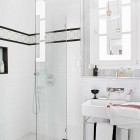 Bathroom Ideas Glass Gravy Bathroom Ideas With Screen Glass Of Shower Framed That Sink Mirror Above At San Sebastian Apartment Mikel Irastorza Interior Design Elegant Interior Design Splashed Up With Bright Color Decoration