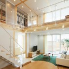 Home Interior A Impressive Home Interior Design In A Modern City Loft Including White Sofas And Wooden Table On Green Carpet Covering The Floor Near Bay Windows Dream Homes Elegant Japanese Interior Style With Astonishing Natural Look