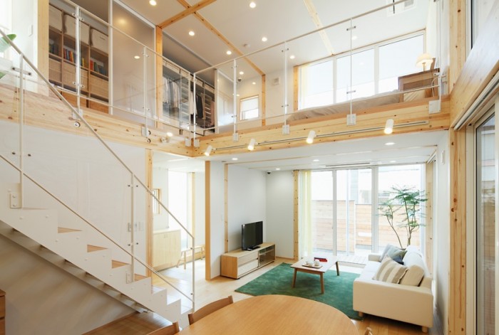 Home Interior A Impressive Home Interior Design In A Modern City Loft Including White Sofas And Wooden Table On Green Carpet Covering The Floor Near Bay Windows Dream Homes  Elegant Japanese Interior Style With Astonishing Natural Look