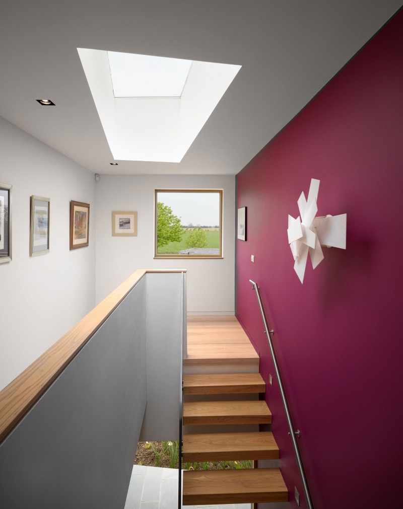 Second Floor Meadowview Inspiring Second Floor Design Of Meadowview Residence With Soft Brown Wooden Wall And Square Shape Of Skylight Dream Homes  Charming Airy Interior To Enhance The Coziness Of Elegant Modern Home