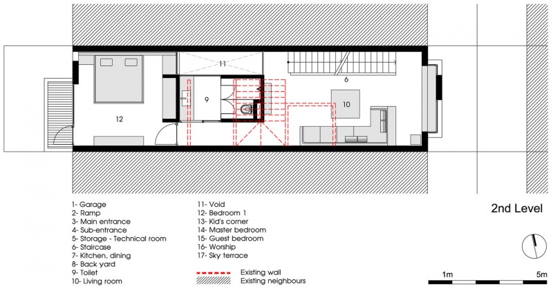 45x20 House Level Interesting 45x20 House In 2nd Level Floor Plan Displaying Living Room Bedroom 1 Void Completed With Staircase Dream Homes Remarkable Modern Home With Bright Color Schemes For A Young Family With One Children