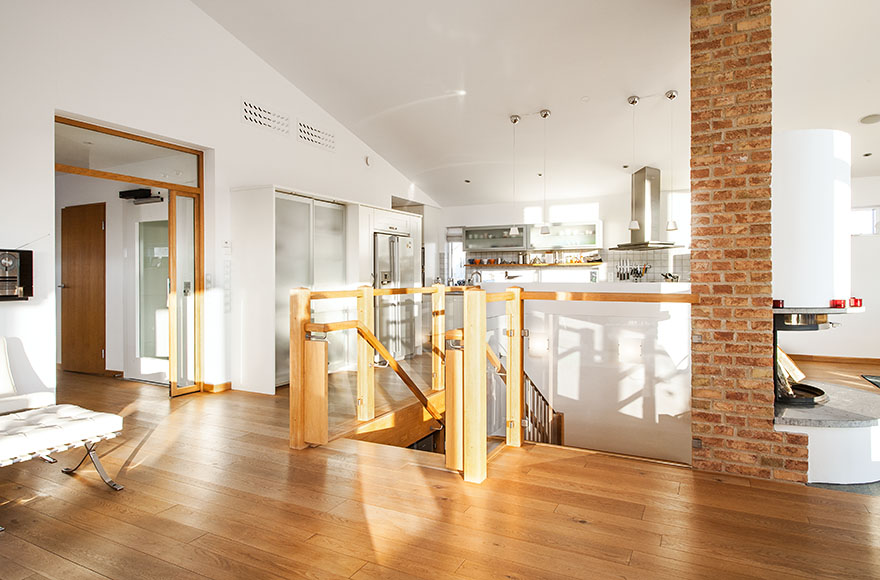 Swedish House Staircase Inviting Swedish House Indoor Wooden Staircase Setting Involving Glass Balustrade Combined With Wooden Handrail Dream Homes Fascinating Scandinavian Interior Design In Bright And Vivid Color Themes