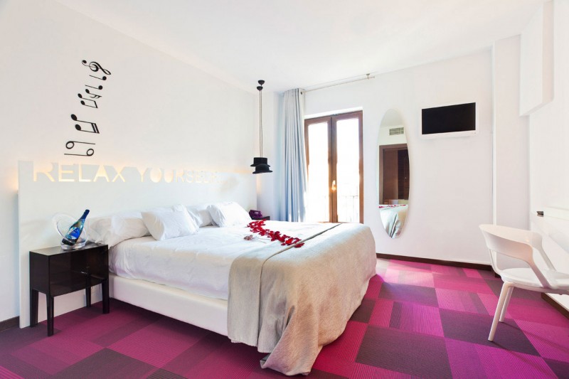 Color In Between Lovely Color In Bedroom Design Between Magenta And White In Hotel Portago Urban That Wine Add Nice In The Area Hotels & Resorts Bright Modern Interiors With Vibrant Pops Of Colors For Hotels
