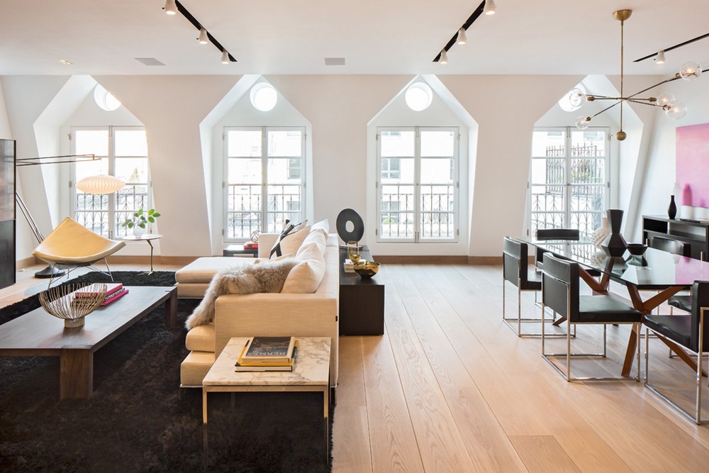 Tribeca Loft Designed Luxurious Tribeca Loft Apartment Interior Designed With Sleek Wooden Floor And Shaped White Painted Walls Dream Homes Elegant Traditional Wood Interiors Looking So Stunning Decoration View