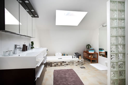 White Furniture Wasteful Magnetic White Furniture Such As Wasteful And Bathtub To Decorate The Bathroom Of The Minimalist Swedish Residence Dream Homes  Modern Swedish Interior Design In Simple Residence Style