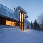 White Wooden In Marvelous White Wooden Striped Roof In The Cabane Residence Design Completed With Dark Wooden Glass Windows In The Top Dream Homes Classic And Contemporary Country House Blending Light Wood And Glass Elements