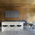 Barstools With Completed Modern Bar Stools With White Island Completed With High Chairs Interior Design Fabulous Modern Home Interior Design With Comfortable Atmosphere