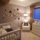Bedroom For Baby Modern Bedroom For Kids Showing Baby Bedding Design With Floor Lamp Shades Feat Brown Pillows In The Sofas Interior Design Eclectic Floor Lamp Shades For Luxurious Tropical Rooms