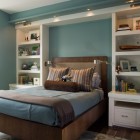 Light Grey Cool Modest Light Grey And Green Cool Rooms For Teenagers Enhanced With Patterned Rug And Open Storage Unit Bedroom Stylish Bedroom For Teenagers Playing Decoration In Various Styles