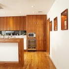 View By Showing Neat View By Kitchen Area Showing Wooden Cabinets And Storage Of Sculpture Also At The Cheviot Hills Residence Whitten Dunn Architects Decoration Simple Bungalow Interior Design With A Spacious Modern Twist