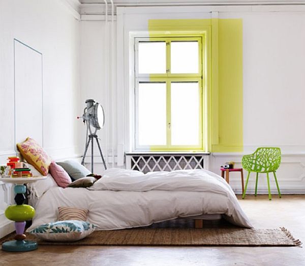 Neon Colored Idaes Nice Neon Colored Bedroom Design Ideas That White Yellow Wall Design Make Pretty The Interior Design Interior Design  Colorful Neon Interior Paint With Contemporary Interior Accents