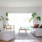 Home Interior All Pretty Home Interior Design With All White Painted Wall Design Including Modern Living Room Furniture And Some Pots Of Plants At The Corner Dream Homes Elegant Japanese Interior Style With Astonishing Natural Look