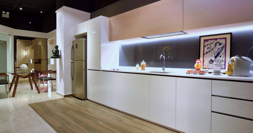Kitchen Design Minimalist Remarkable Kitchen Design Inside The Minimalist Apartment With White Cabinet Lightened By Hidden LED Lamps Dream Homes Stylish But Contemporary Home Decor With Elegant Interior Theme