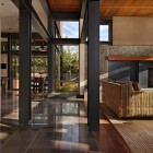 Steel Structure Lake Sensational Steel Structure Inside The Lake House With Cozy Living Room And Artistic Ornaments Under Wooden Ceiling Dream Homes Contemporary Lake House Integrates With Beautiful Natural Landscape