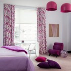 Purple Themed For Sexy Purple Themed Cool Rooms For Teenagers Balanced By White Displaying Patterned Curtain And Pendants Bedroom Stylish Bedroom For Teenagers Playing Decoration In Various Styles