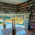 Nuance Got Home Sophisticated Nuance Got From Suspended Home Library Full Of Shelves With Open Facades Facing Wonderful Overviews Interior Design Nice Home Library With Stunning Black And White Color Schemes