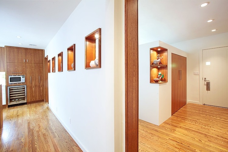 Interior Area Storages Spacious Interior Area Showing Sculpture Storages At The Cheviot Hills Residence Whitten Dunn Architects That Inspiring Our Decor  Simple Bungalow Interior Design With A Spacious Modern Twist