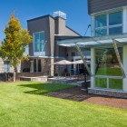 Lucky John Exterior Striking Lucky John House Design Exterior Applied Glass Window And Plank Wall Also Green Lawn At Courtyard Dream Homes Fancy Elegant Interior From Impressive Home Architecture