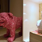 Storage And Ideas Stunning Storage And Bookcase Decor Ideas At Minimalist Apartment Living Room With Artificial Pit Bull And Mao Bust Dream Homes Stylish But Contemporary Home Decor With Elegant Interior Theme