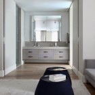 Compact Bathroom Mirror Stylish Compact Bathroom Vanity Rectangular Mirror Wood Floor Dark Coffee Tables Grey Carpet Modern Ceiling Lights Dream Homes Cozy And Comfortable Art Deco Style For Lovely Interior Designs (+20 New Images)