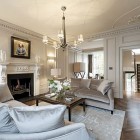 Family Room In Tempting Family Room Design Applied In Belgravia Property In London With White Curved Sofas And Big White Cushions On Glossy Wooden Floor Dream Homes Classic And Elegant Modern Home With Luxurious Interior Design Themes (+12 New Images)