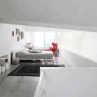Low Profile Loft Trendy Low Profile Bed In Loft Bedroom Red Glove Chair Dark Carpet In Lo Spazio House Dream Homes Fascinating Contemporary Home With White Neutral Color And Quirky Accents
