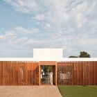 Architecture Villa View Unique Architecture Villa Indigo Exterior View Displaying Wood Abundance Surrounding The Home Building With Grid Dream Homes Single Story Modern Residence With Private Swimming Pool In Catalonia