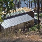 Architecture Of Studio Wonderful Architecture Of The Weaving Studio With Long Skylights And Grey Roof Near The Green Trees Office & Workspace Impressive Home Office With Guest Bedroom And Glass Windows (+12 New Images)