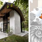 Architecture Of Studio Amazing Architecture Of The Nautilus Studio With Curved Roof And White Wall Near The Wide Concrete Terrace Decoration Small And Beautiful Home Studio Designed For A Textile Artist