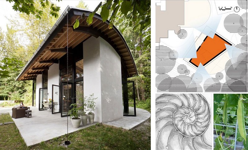 Architecture Of Studio Amazing Architecture Of The Nautilus Studio With Curved Roof And White Wall Near The Wide Concrete Terrace Decoration Small And Beautiful Home Studio Designed For A Textile Artist