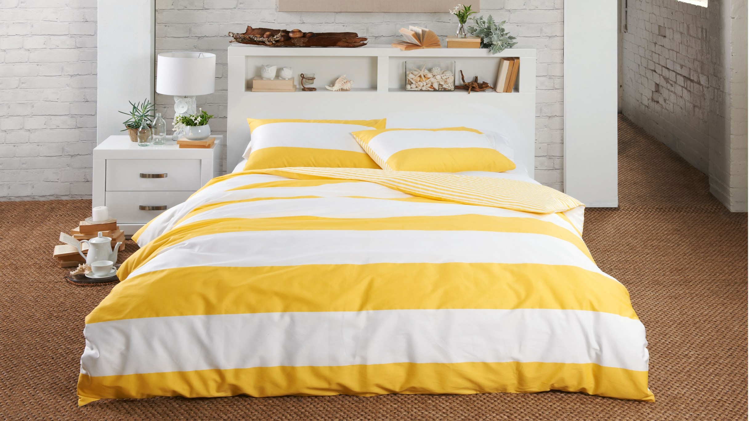 White Yellow On Amazing White Yellow Duvet Cover On White Bedding Involved White Wooden Open Cabinets In Headboard And White Nightstand Bedroom  Solid Yellow Duvet Cover For Bright Bedroom Designs