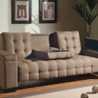 Classic Living With Amusing Classic Living Room Design With Dark Brown Colored Convertible Sofa And Light Brown Colored Wooden Veneer Of Floor Decoration Comfortable And Contemporary Convertible Sofa In Soft Color Schemes