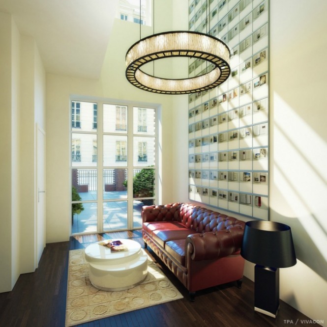 Home Interior Red Appealing Home Interior Design Including Red Leather Sofa With Rounded Shaped Coffee Table On Grey Carpet On Glossy Board Flooring Near Windows Dream Homes Stunning Contemporary Interior Displaying Vibrant Of Natural Light
