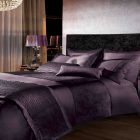 Purple Duvet Dark Appealing Purple Duvet Cover Lavish Dark Bed Headboard Warm Wood Floor Glaring Ball Pendant Light Glossy Table Lamps On Mirrored Bedside Tables Bedroom Comfortable Purple Duvet Covers For Your Beautiful Bedroom Sets