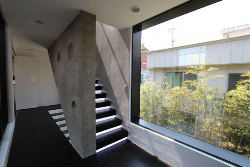 Wood Staircase Hidden Attractive Wood Staircase With Soft Hidden Light Large Glass Window In Dark Frame Warm Wood Floor Dream Homes An Old House Turned Into Sleek Contemporary Home In Montonate, Italy