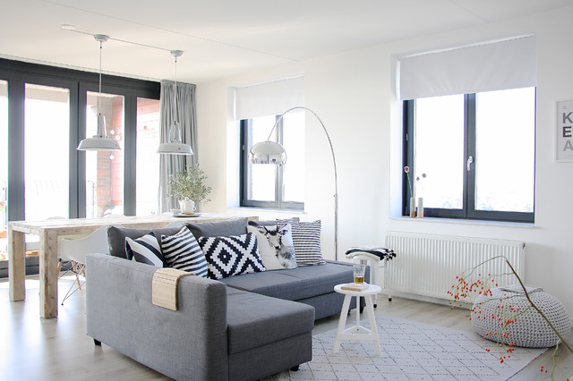 Living Room In Awesome Living Room Idea Painted In White Involving Light Grey Sofa Bed With Chaise Coupled With Stool Decoration Impressive Sofa Beds As Elegant Furniture For Your Interior Accents