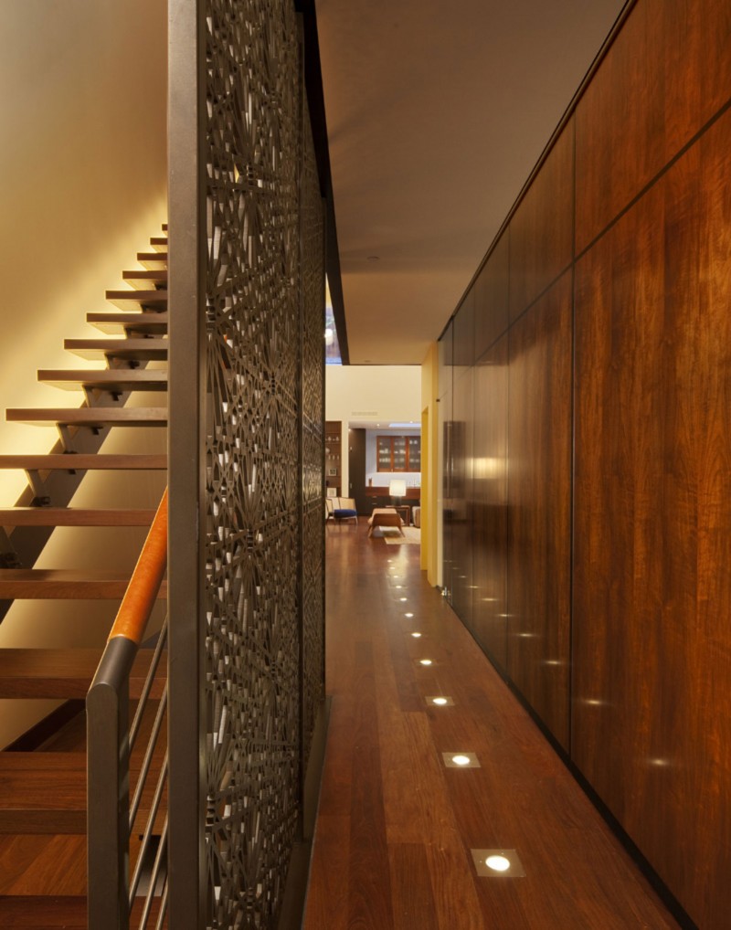 Narrowed Murray Indoor Awesome Narrowed Murray Hill Townhouse Indoor Entryway Located Next And Under Staircase With Patterned Divider Decoration Elegant Contemporary Private Home With Marvelous Wooden Stairs