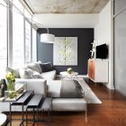 White Themed Room Awesome White Themed Apartment Seating Room With Light Grey Small Sectional Sofas And Nice TV Stand Idea Decoration Small Sectional Sofas With Square Coffee Tables For Looking Stylish